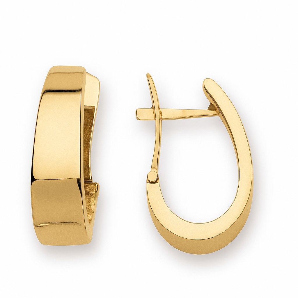 Créoles en Or Jaune 18 Carats – Élégance et Simplicité