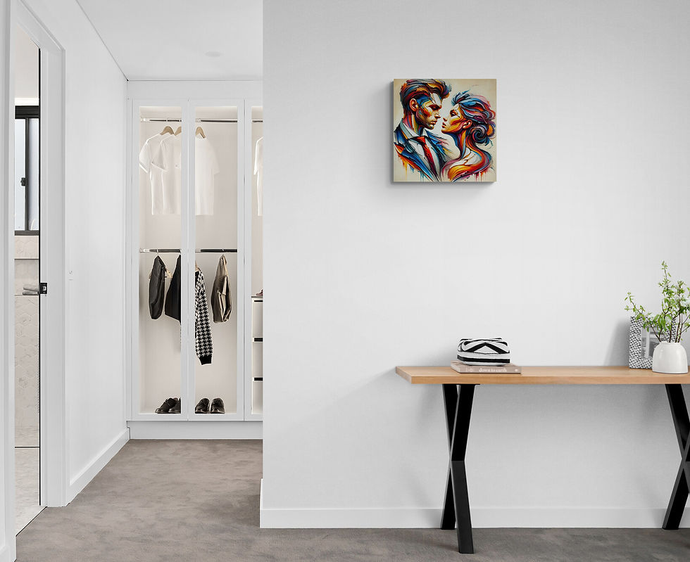 Thumbnail: Portrait Art | Wall Art - An Abstract Image of an Attractive Couple