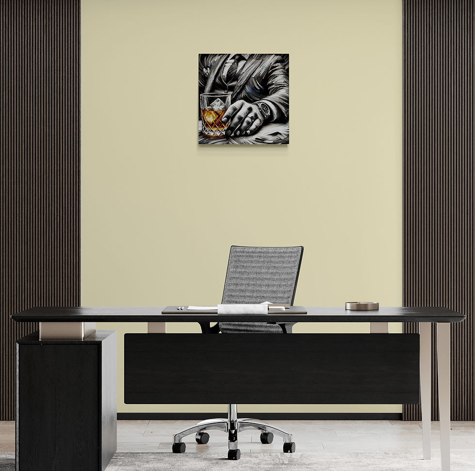 Thumbnail: Black and White Impressionism Wall Art of a Distinguished Gentleman