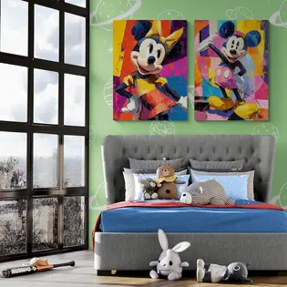 kids canvas wall art featuring colorful animals, playful designs, educational themes and fun artwork for children bedroom and playroom decor