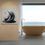 Thumbnail: Black and White Digital Motion Blur Canvas Wall Art of a Raindrop