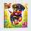 Thumbnail: Kids Art | Wall Art - Dog Art of a Rottweiler Puppy Running In a Meadow