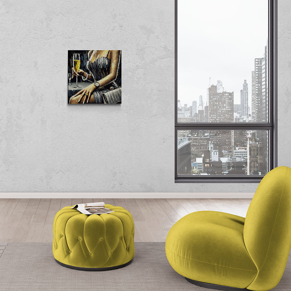 Thumbnail: Black and White Impressionism Wall Art of an Elegant Woman