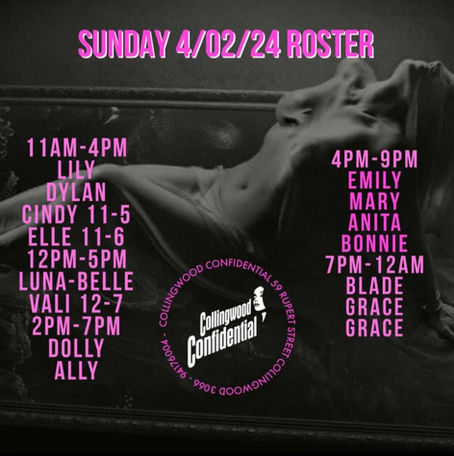 ROSTER Sunday 04/02/24!