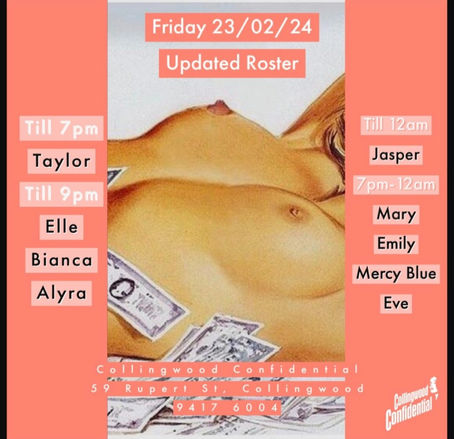 Todays Updated ROSTER Friday 23/02/24!