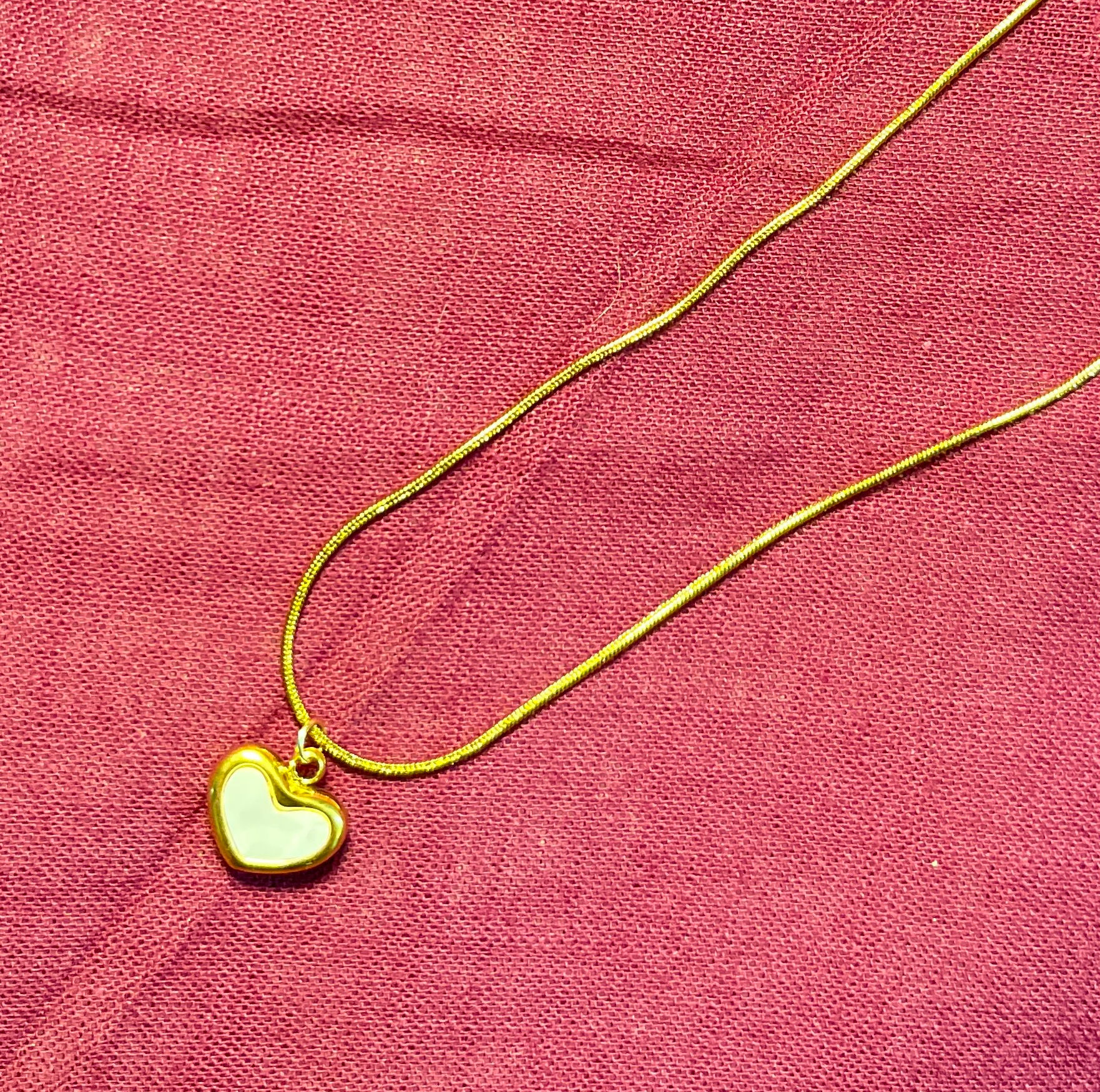 white heart Necklace
