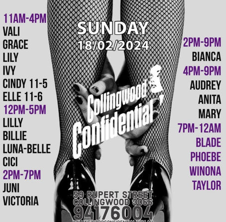 ROSTER Sunday 18/02/24!