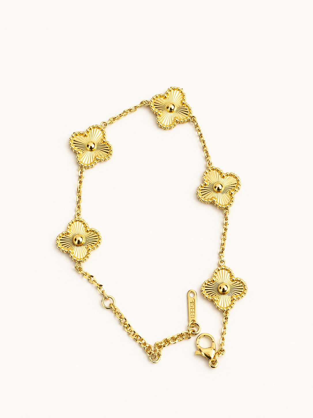 Gold clover bracelet