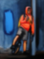 Gorący chłopak na monocyklu