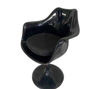 Acrylic black swivel chair at parker and stone studio Perth