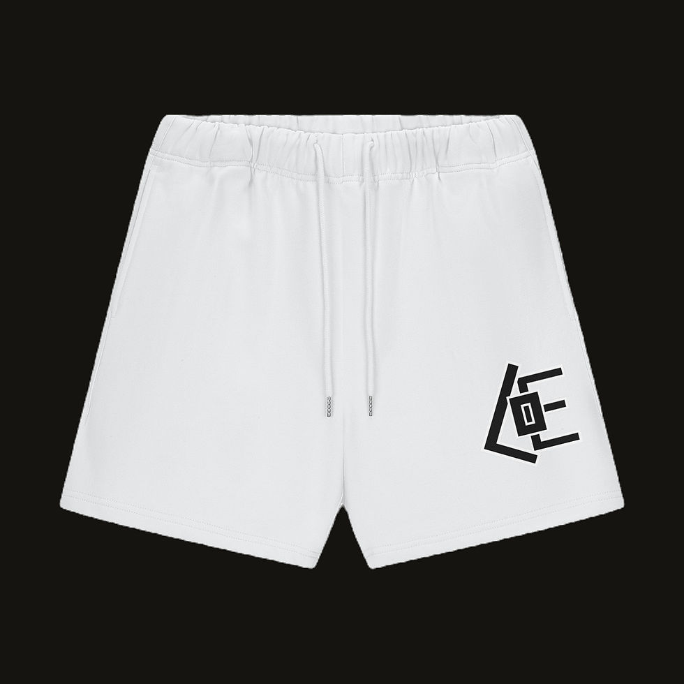 (LOE) Heavy Weight-White Fleece Shorts