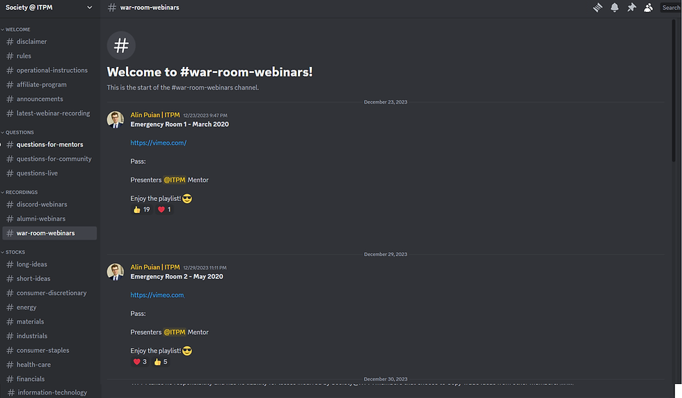 ITPM War room