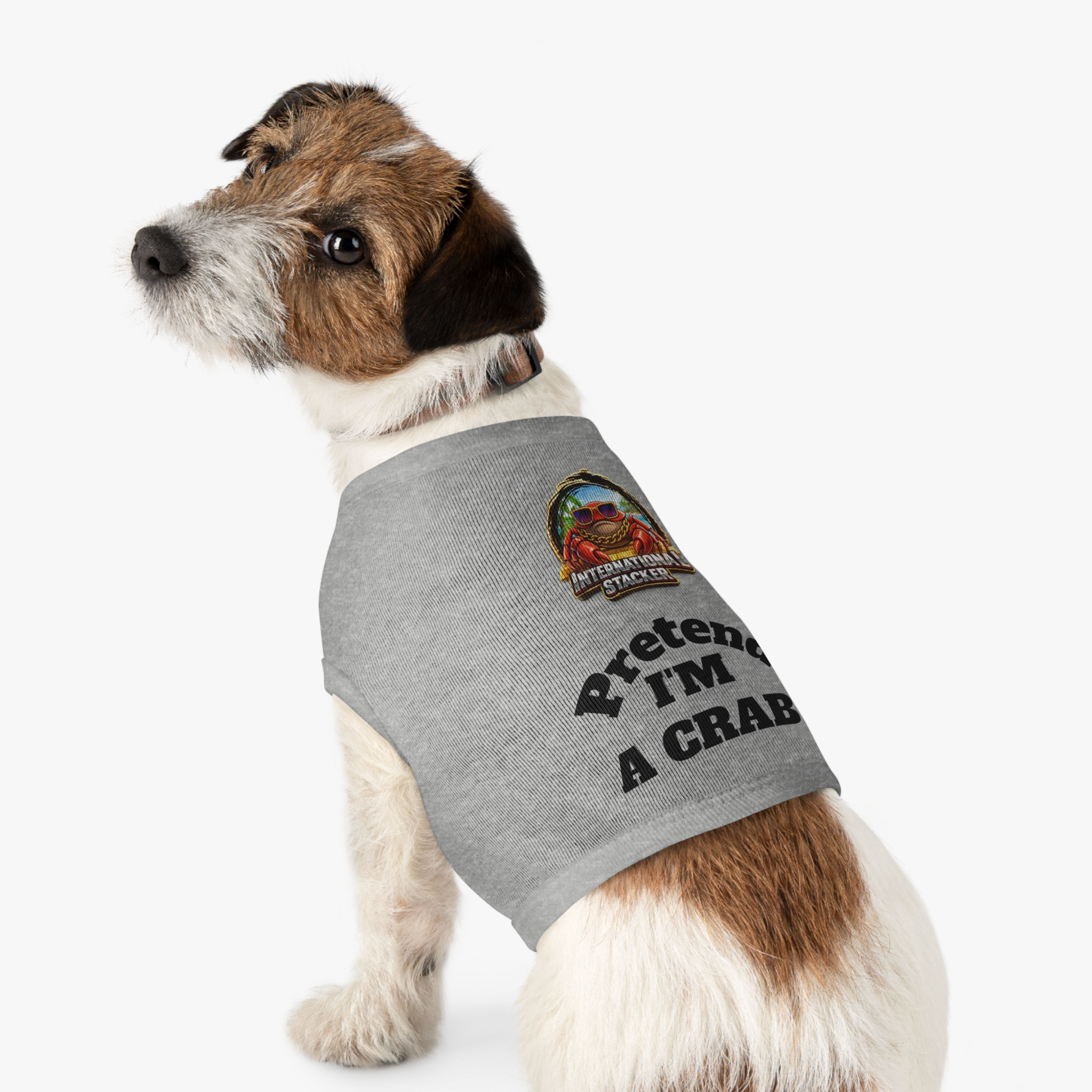 Pet Tank Top — "Pretend I’m a Crab!" Beach Crab Graphic Dog Shirt