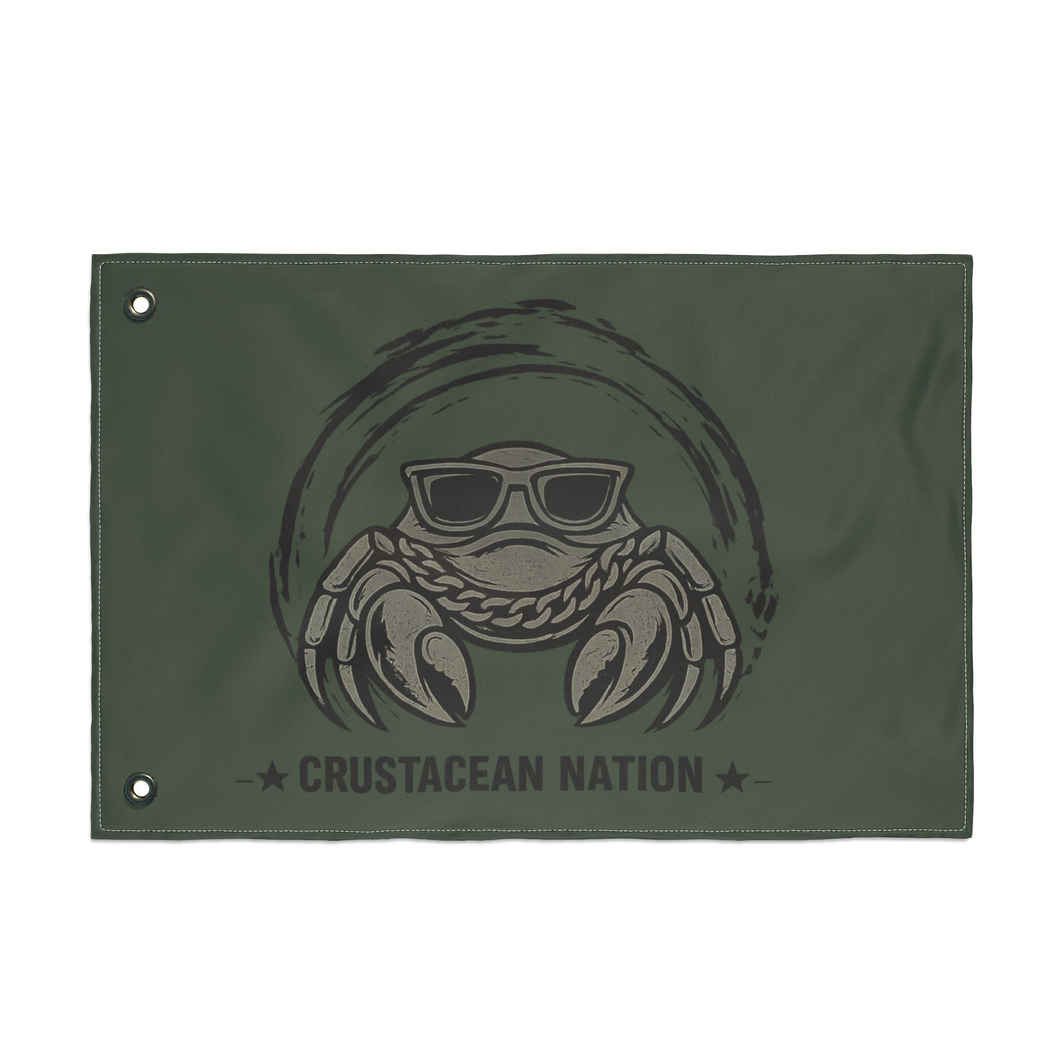 Crab 'Crustacean Nation' Double-Sided Battle Flag