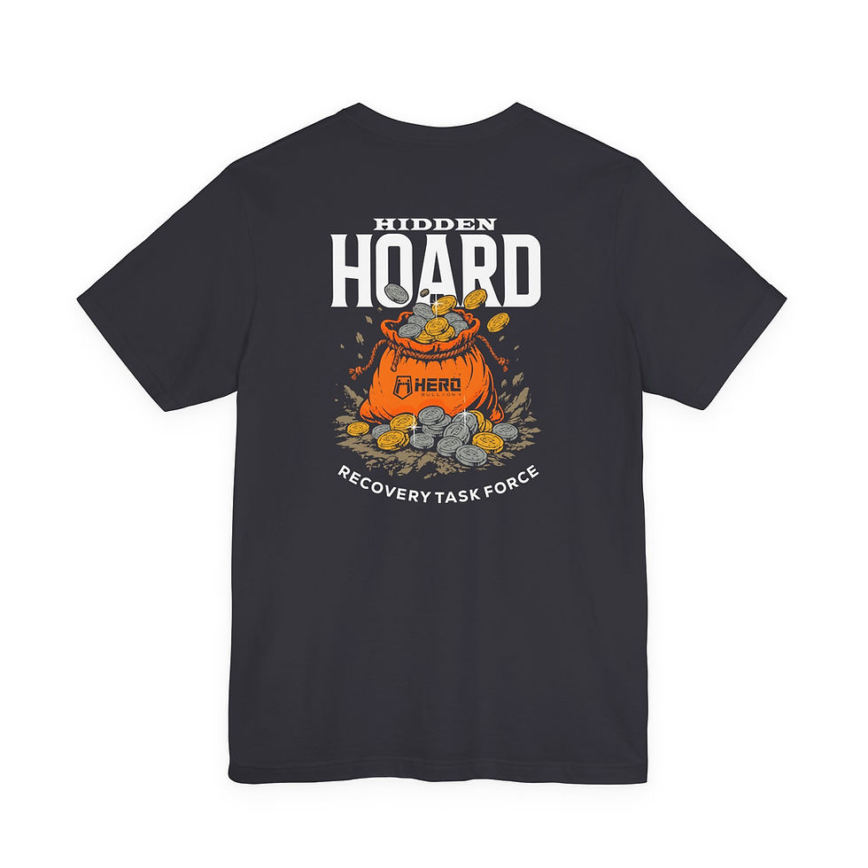 Thumbnail: Hidden Hoard Recovery Task Force Hoard Tee — Intl. Stacker X Crustacean Nation