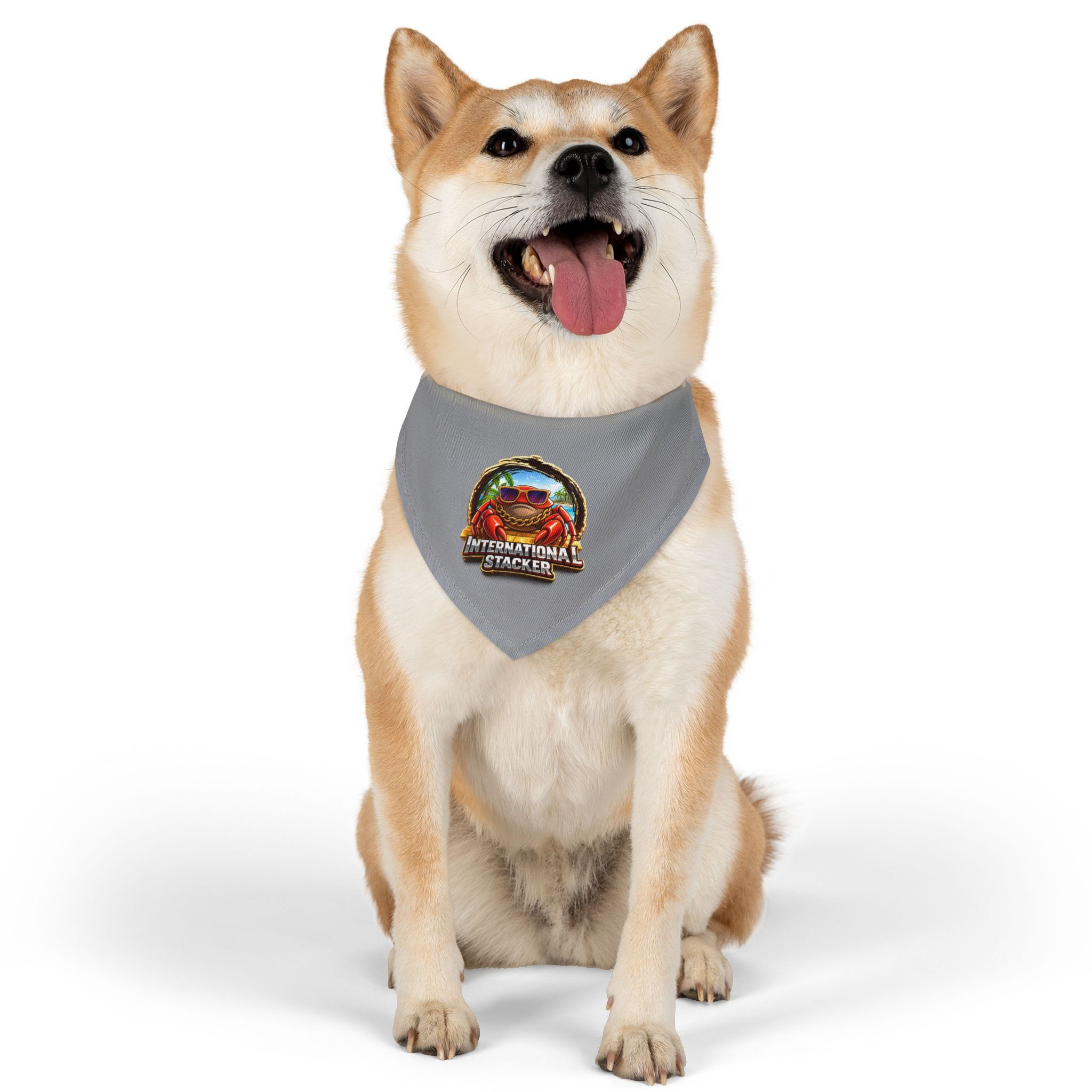 Pet Bandana — "International Stacker" Tropical Crab Dog Collar Bandana