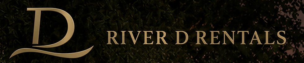 River D Rentals logo for luxury restroom trailer rentals.