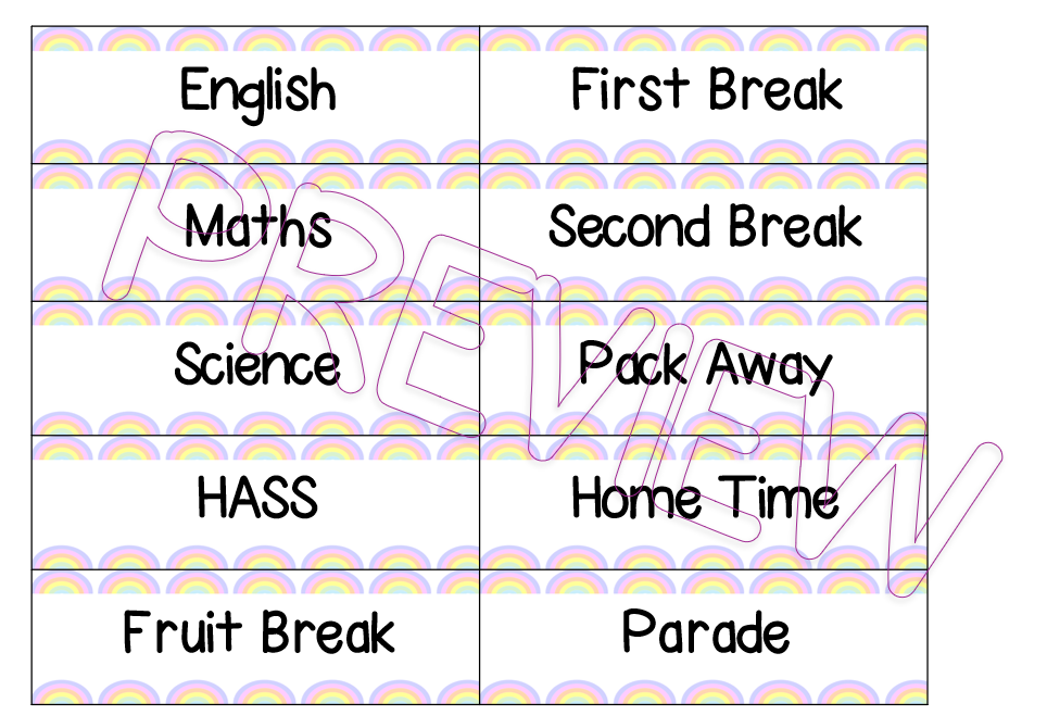 Thumbnail: Pastel Timetable | Editable