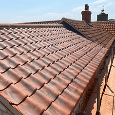 Roof with terracotta tiles