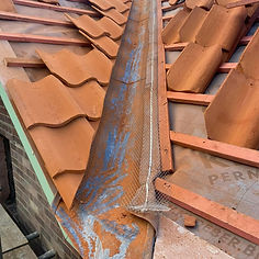 Roof with terracotta tiles