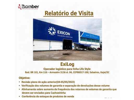 Auditorias de 2ª parte em estoque/armazenamento nos fornecedores da Bomber Speakers, realizadas em 2020, 2022 e 2023,