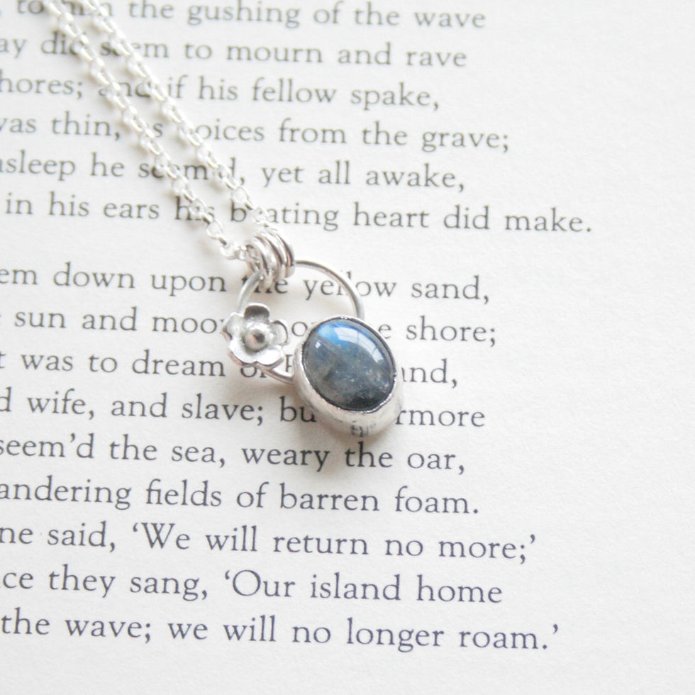 Thumbnail: Sterling silver and labradorite gemstone pendant