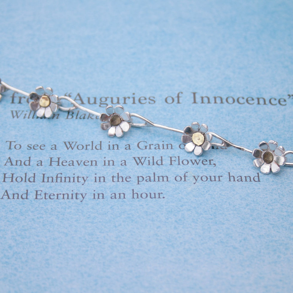 Thumbnail: Silver daisy chain bracelet