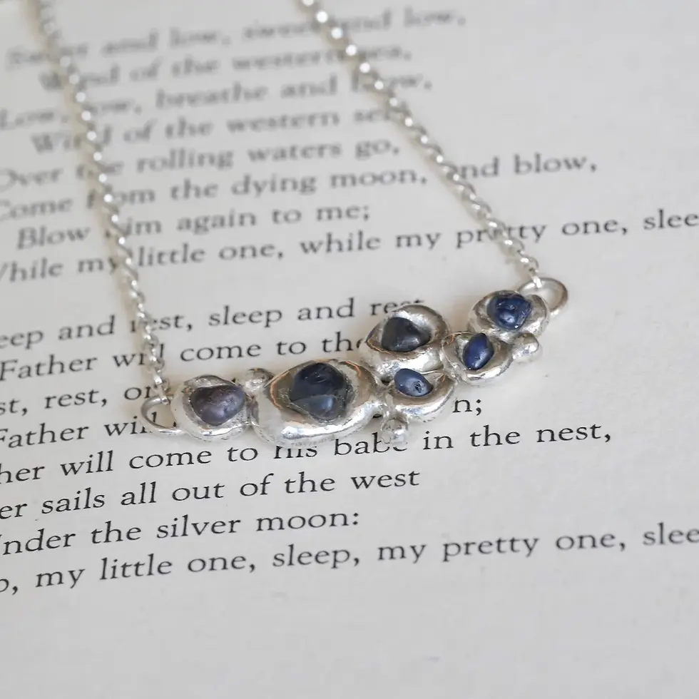 Thumbnail: Organic sapphire necklace