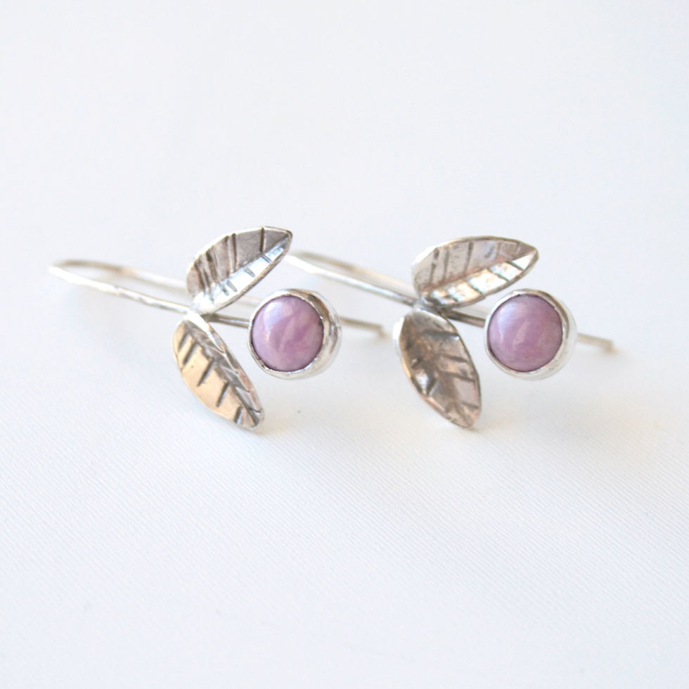 Thumbnail: Phosphosiderite gemstone earrings