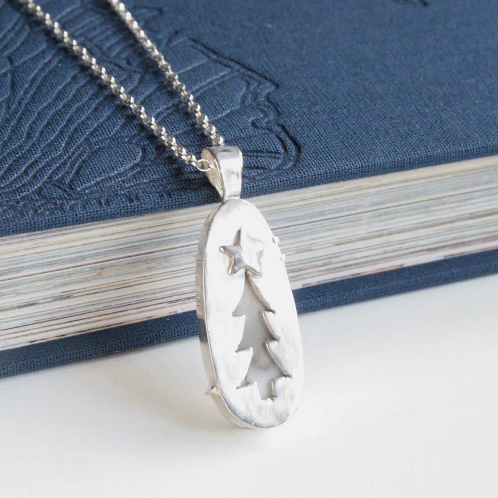 Thumbnail: Dendritic opal gemstone necklace back