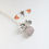 Thumbnail: Rose quartz silver flower necklace