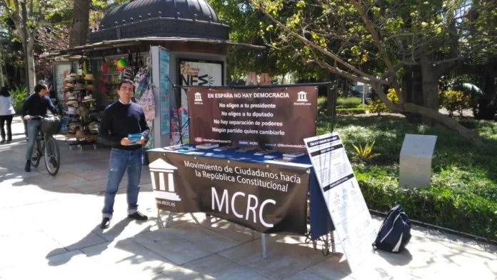 Puesto informativo en Málaga