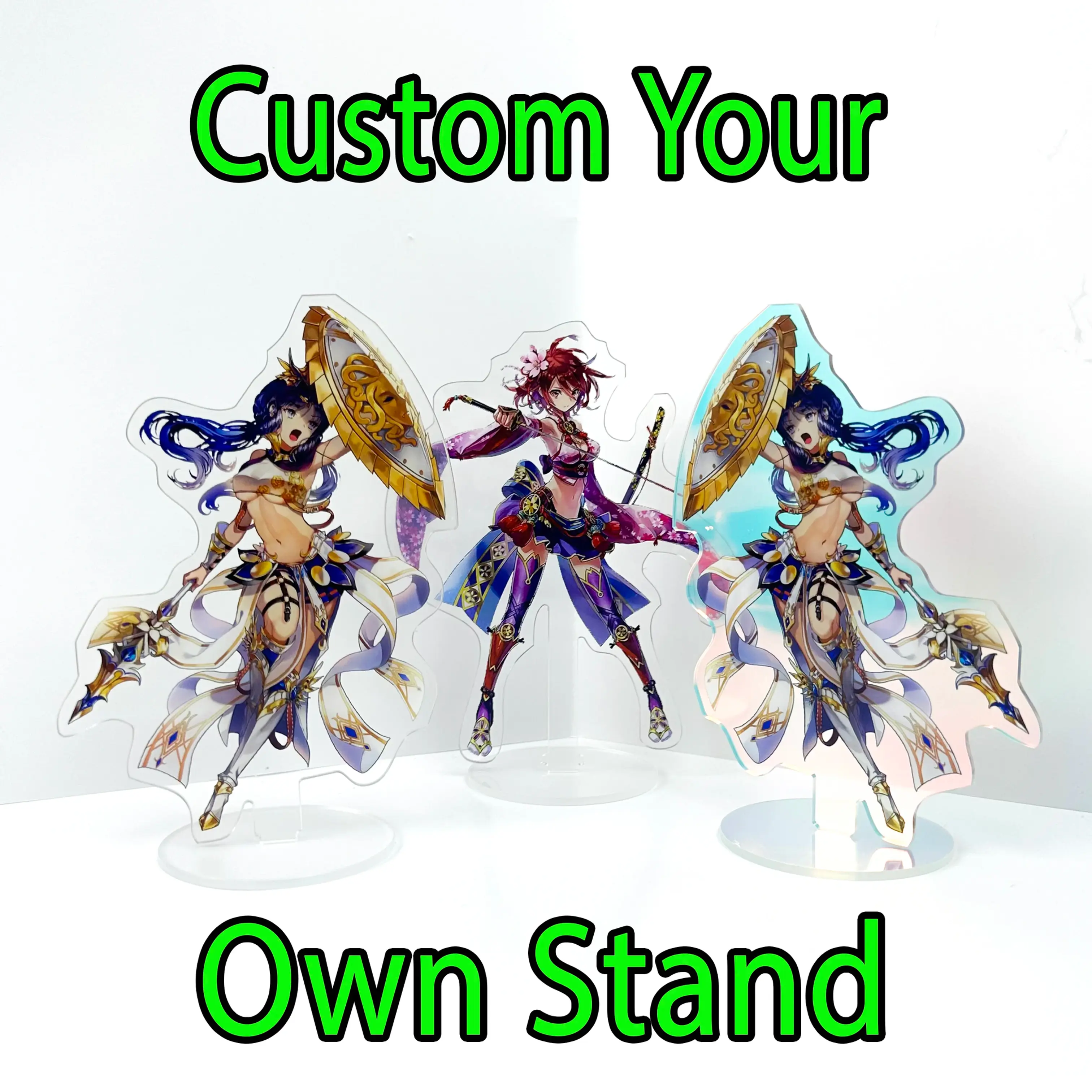 Anime Figure Clear Custom Acrylic Stand Model Plate Transparent Holographic