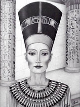 Nefertiti - Caneta esferográfica preta. Dimensões: 85cm x 1,19cm