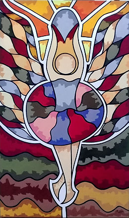 Bailarina - Óleo sobre painel Dimensões: 150cm x 90cm