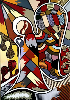 Anjo 2 - Óleo sobre painel. Dimensões: 130cm x 90cm