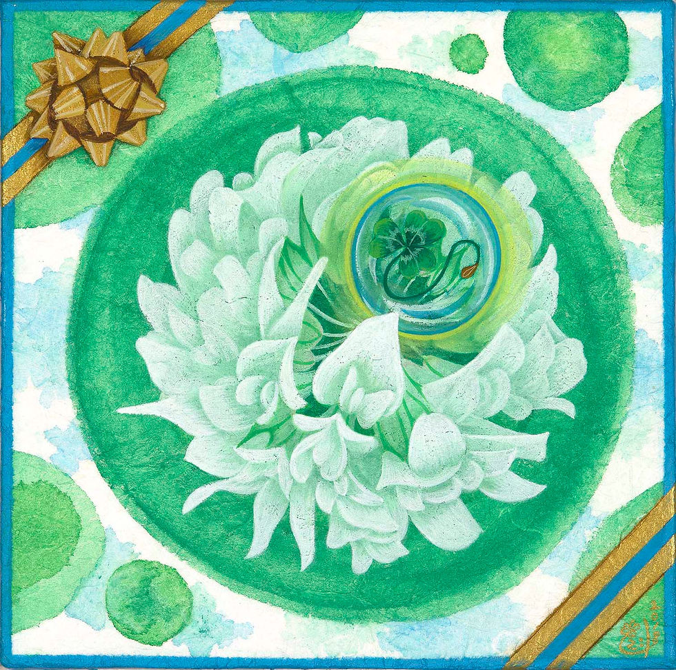 Dreaming_painting on korean paper_12x12x4cm_2018