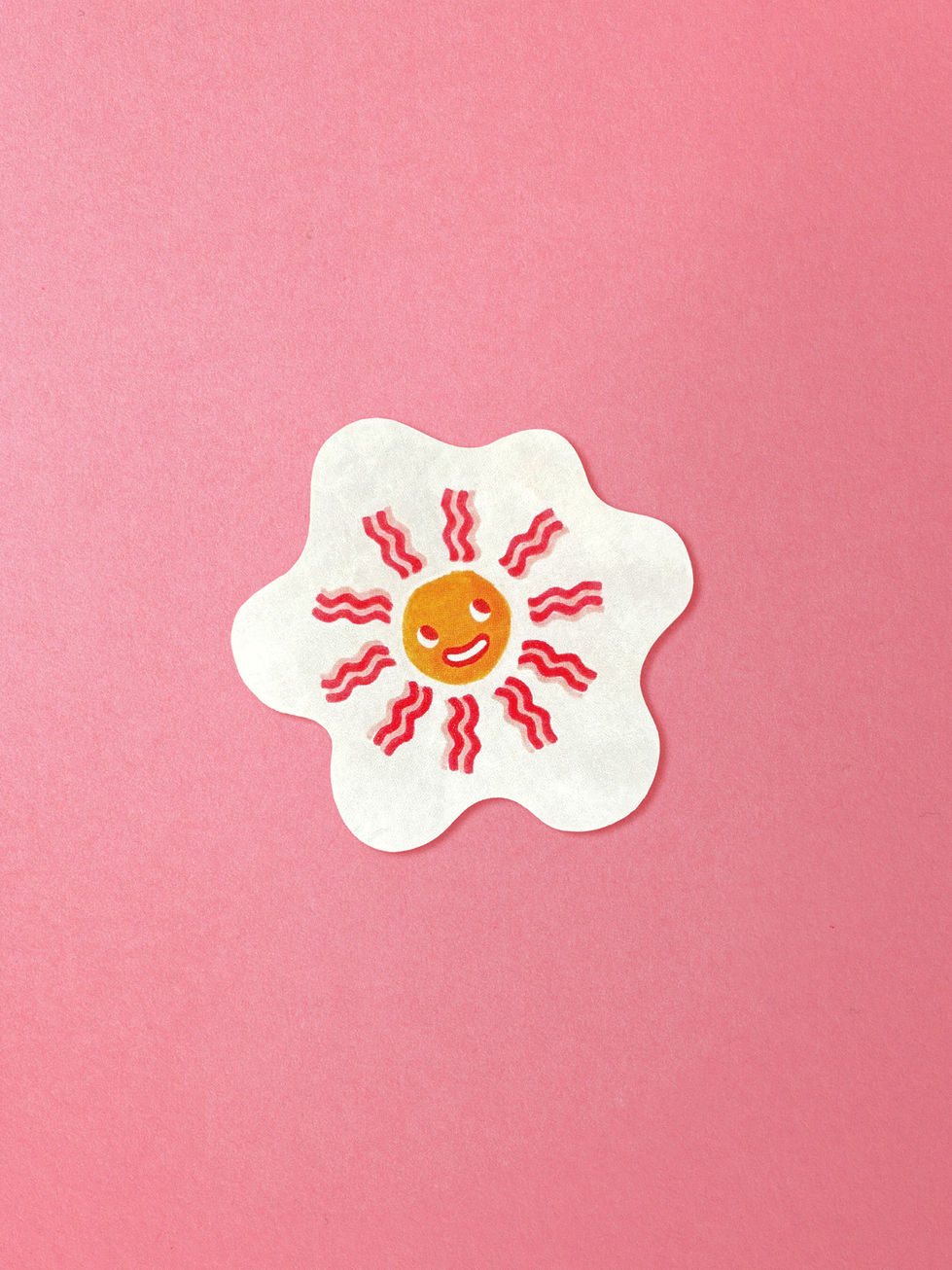 Cheerful Egg Sticker Front View