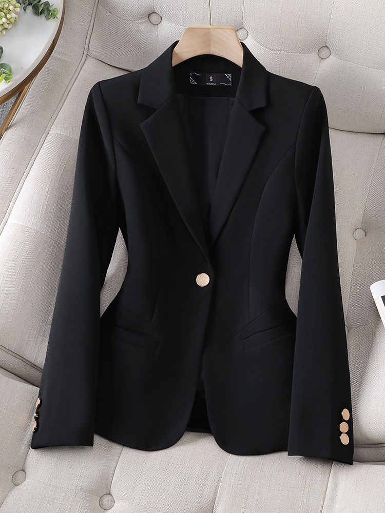 Thumbnail: Office Ladies Formal Blazer Women Beige Coffee Black Female Work Business Wear S