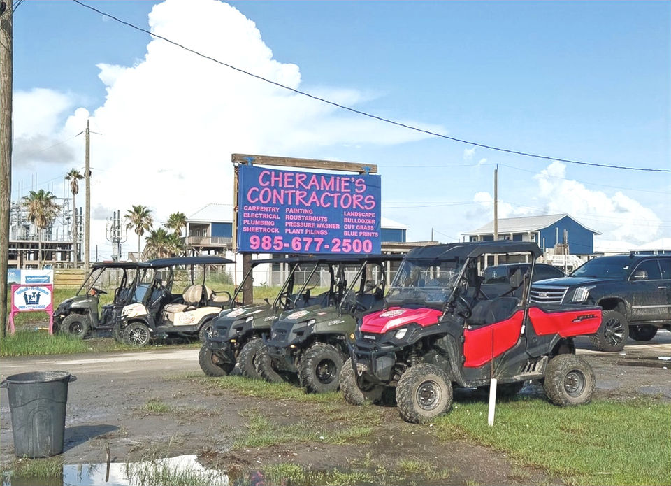 We rent golf carts & side by sides