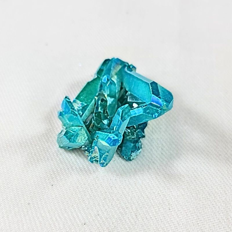 Thumbnail: aqua aura quartz crystal top view