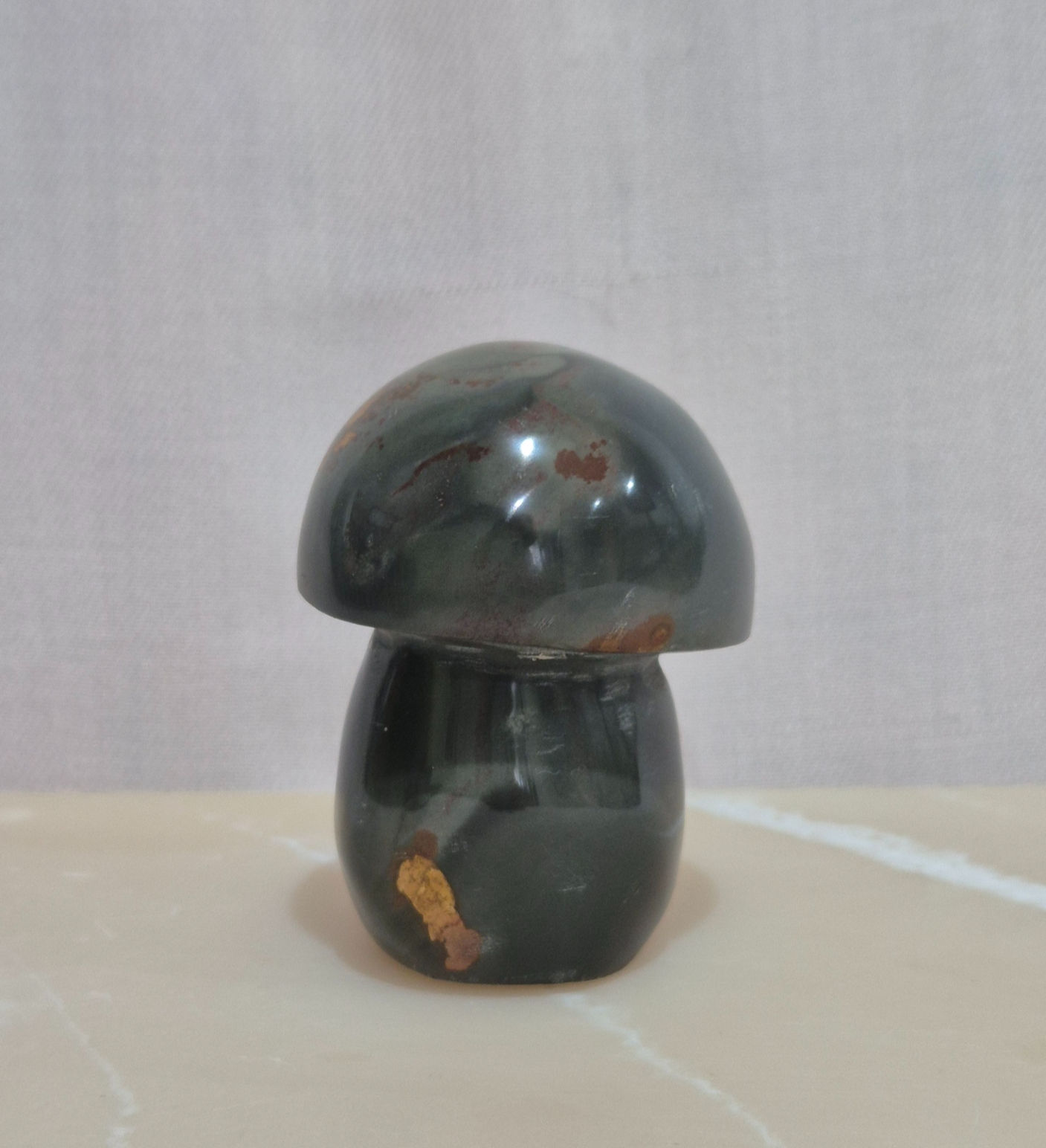 Polychrome Jasper Mushroom in grey tones