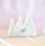 white calcite with serpentine mountain carving