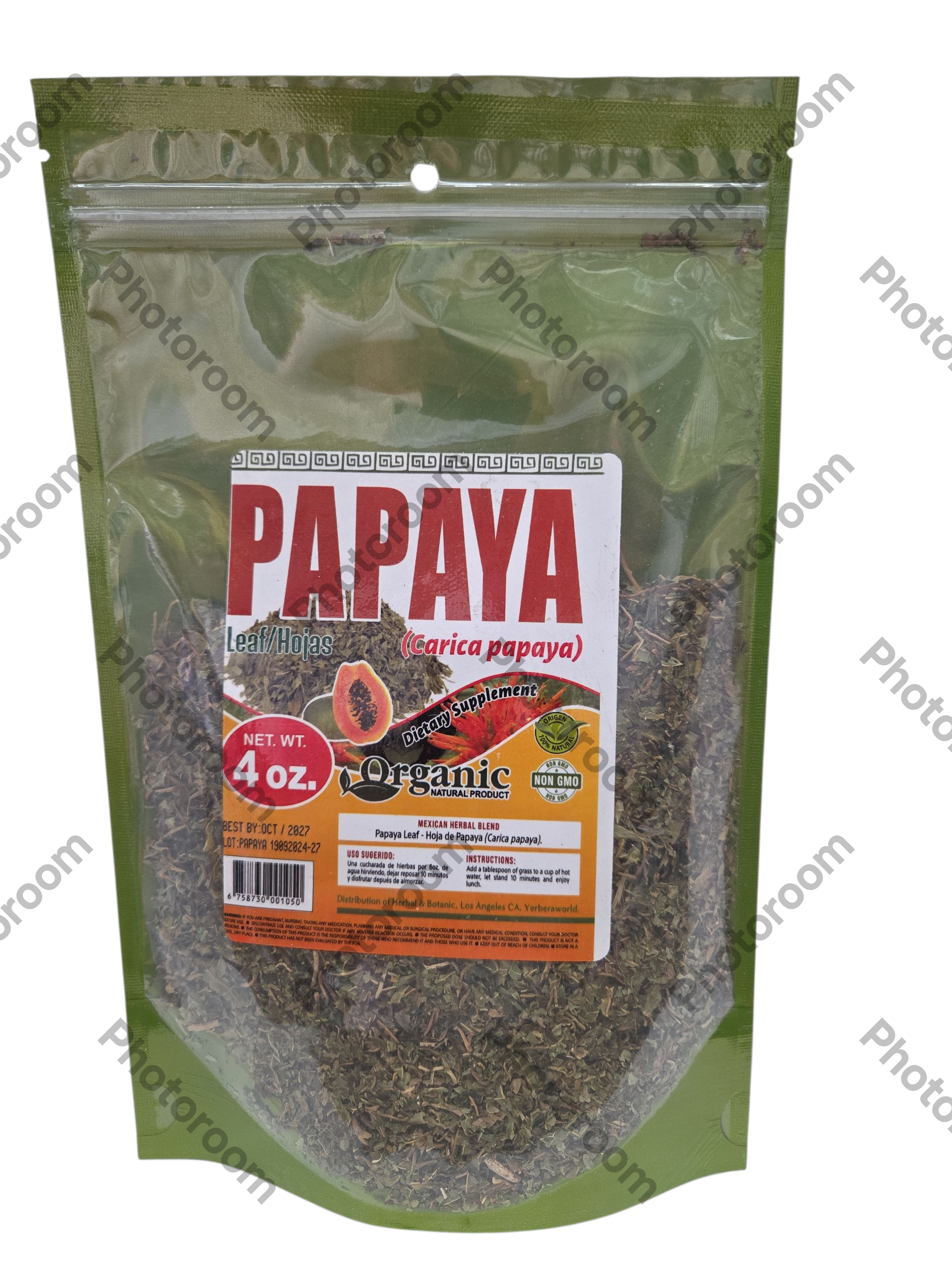 Hoja de papaya/Papaya leaf