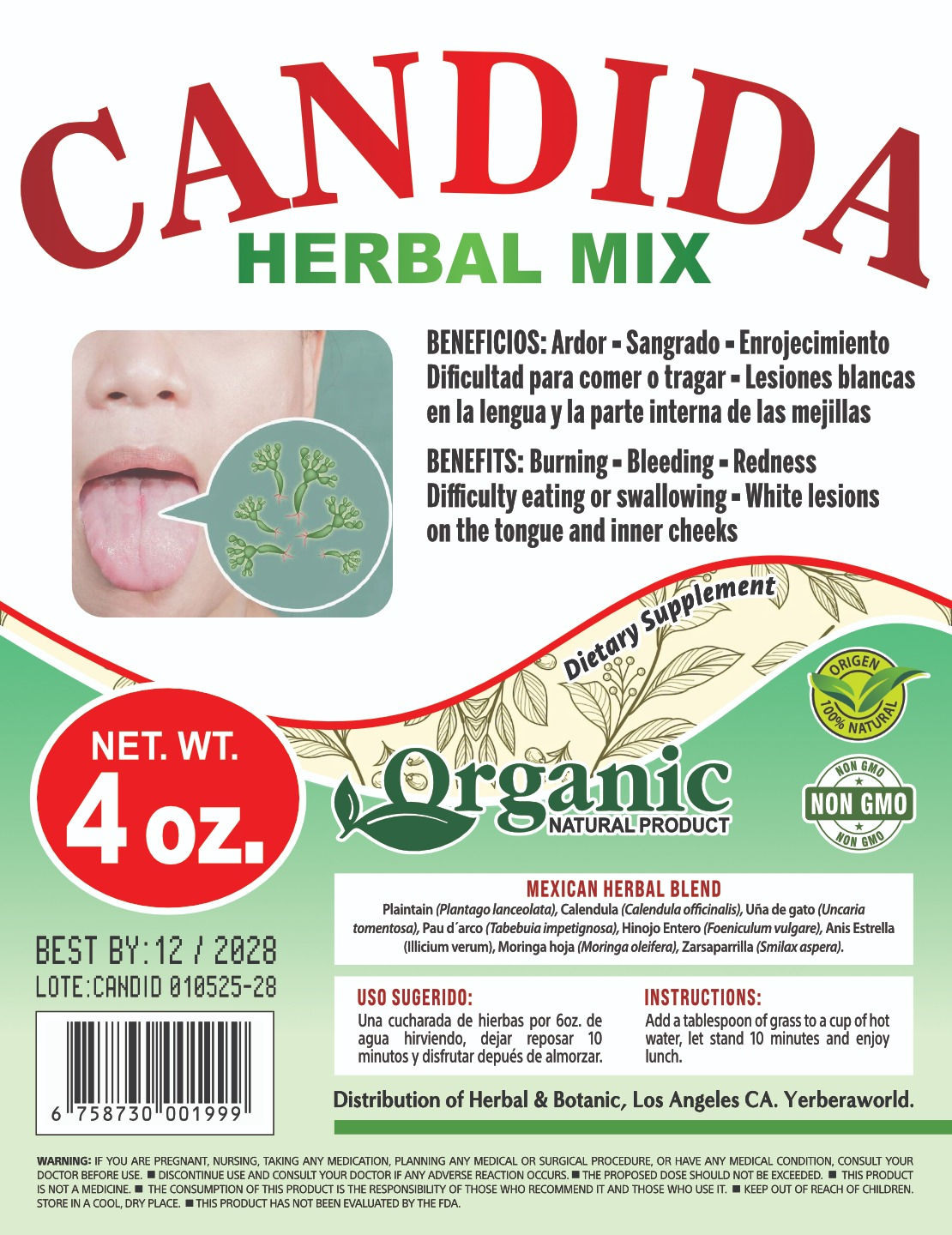 Candida Herbal Blend