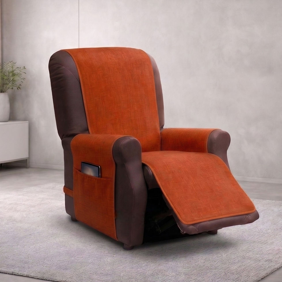 Miniatura: copripoltrona relax impermeabile arancio mattone