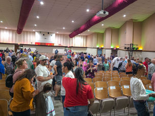 The audience of the CG Passion Play