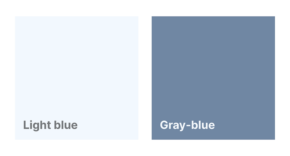 Color swatches of light blue and gray-blue — recommended bathroom paint colors to sell your house and create a fresh, clean look.