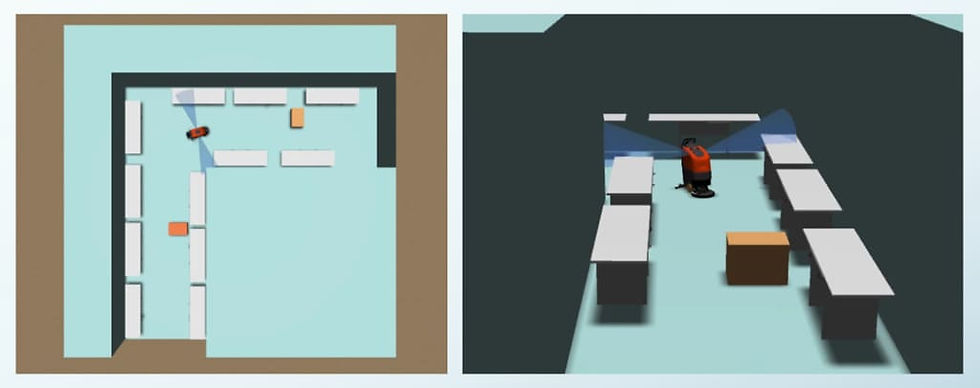 Autonomous medical disinfection robots in a 3D environment for sanitizing rooms