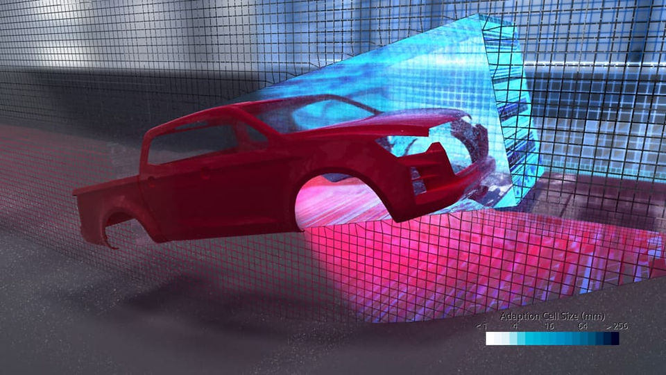 CFD simulation of a pickup truck painting